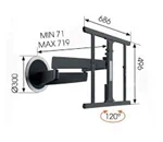 זרוע חשמלית דו כיוונית למסכים עד 65 VOGELS TVM7675 4