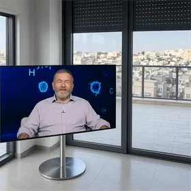 מעמד מעוצב נייד ואיכותי עשוי נירוסטה דגם 414 למסכים עד 65 אינץ