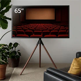 מעמד דקורטיבי למסכים עד 65 אינץ' דגם LUMI FS-12-46F חצובה 3 רגליים