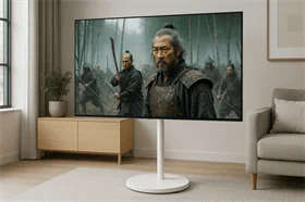 מעמד מעוצב עם גלגלים סמויים עד 86 בצבע לבן AL75W