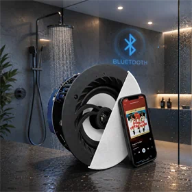 רמקול שקוע Bluetooth לתקרה Lithe Audio 6.5" BT 3210 למקלחת
