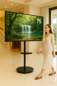 מעמד נייד גבוה עד 75″ שחור מט