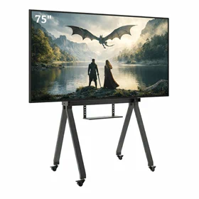 עגלה ניידת למסכי טלוויזיה עד 75 אינץ'