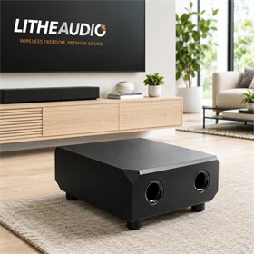 סאב וופר אלחוטי עוצמתי שטוח LITHEAUDIO
