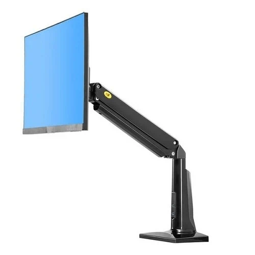 זרוע שולחנית הידראולית גז דו מפרקית אגומטרית למסך מחשב מתאימה לגודל מסך עד 37'' עד משקל 12 ק''ג