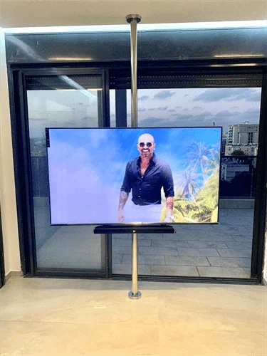 עמוד נרוסטה ל TV רצפה/תקרה KTL למסכים עד 86 אינץ'